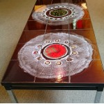 Double Circles 1960s Tile Topped Coffee Table