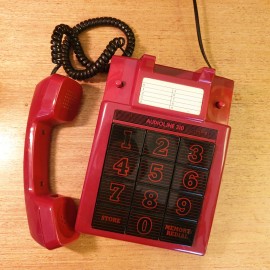1980's Red Audioline 310 Phone