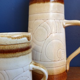 1970s Celtic Pottery Coffee Set