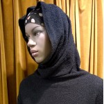 Black 1980's Adwokat Paris Hooded Dress- Grace Jones Style!