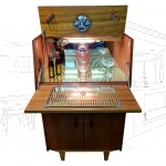 1960's Fold Down Drinks Cabinet