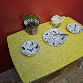 1960's Yellow Formica Kitchen Table