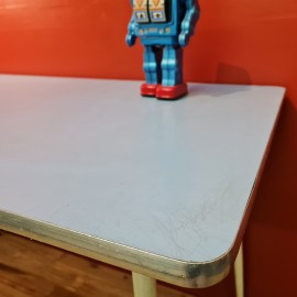 1960's Blue Formica Topped Dining Table