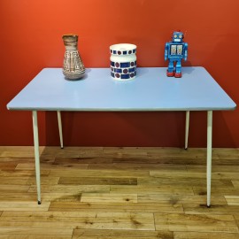 1960's Blue Formica Topped Dining Table