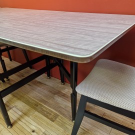 Double Extending Formica Dining Table And Chairs