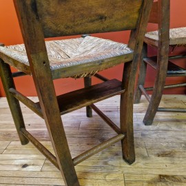 Set Of 8 Antique Chapel Chairs
