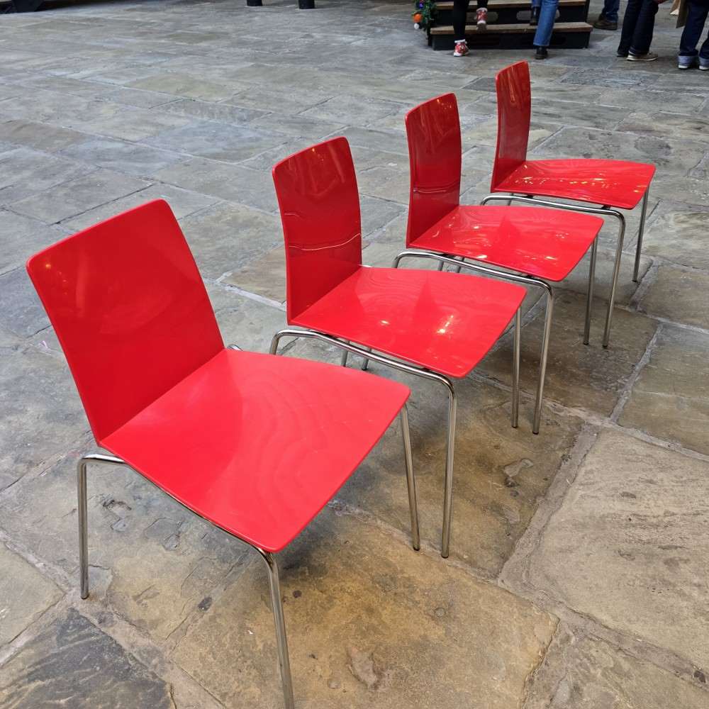 Red Leaf Dining Chairs by Moroso