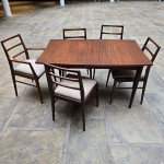 1960s Richard Hornby Afromosia Mid-Century Dining Set 