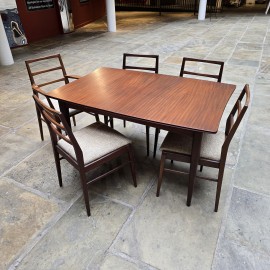 1960s Richard Hornby Afromosia Mid-Century Dining Set 