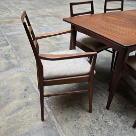 1960s Richard Hornby Afromosia Mid-Century Dining Set 