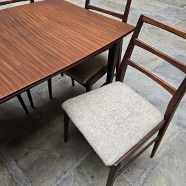 1960s Richard Hornby Afromosia Mid-Century Dining Set 