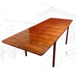 1960's McIntosh Double Extending Rosewood Dining Table 