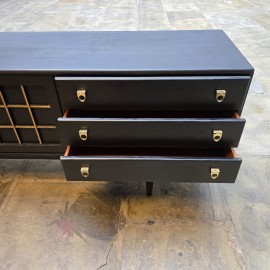 Mid-Century Younger Black Sideboard Mid-Century Younger Black Sideboard