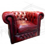 Ox Blood Leather Chesterfield Chair