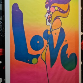 Original 1960's Framed Love Poster by Peter Max