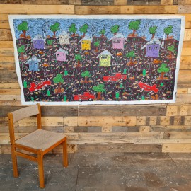 Yondee Shane Hansen 'The Reserve Dreaming' Aboriginal Painting