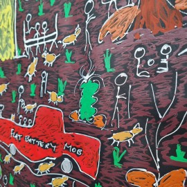 Yondee Shane Hansen 'The Reserve Dreaming' Aboriginal Painting