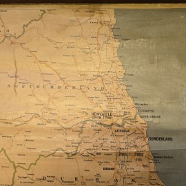 Huge 1960s Road Map of England