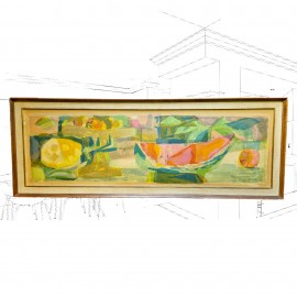 1960s Huerta Californian Large Fruit Print