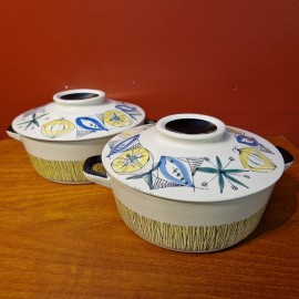 1960's Stavangerflint Flamingo Casserole Dishes