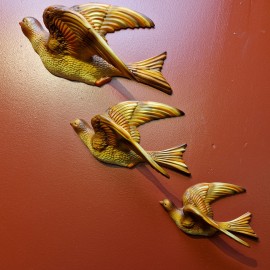 1950's Ceramic Flying Swallow Trio