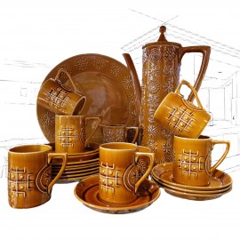 Portmeirion Totem Amber Coffee Set