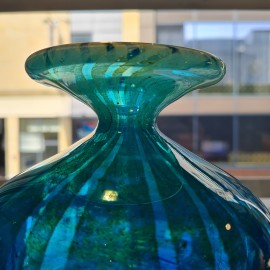 Mdina Blue Ming Globe Vase 