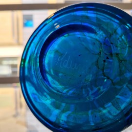 Mdina Blue Ming Globe Vase 