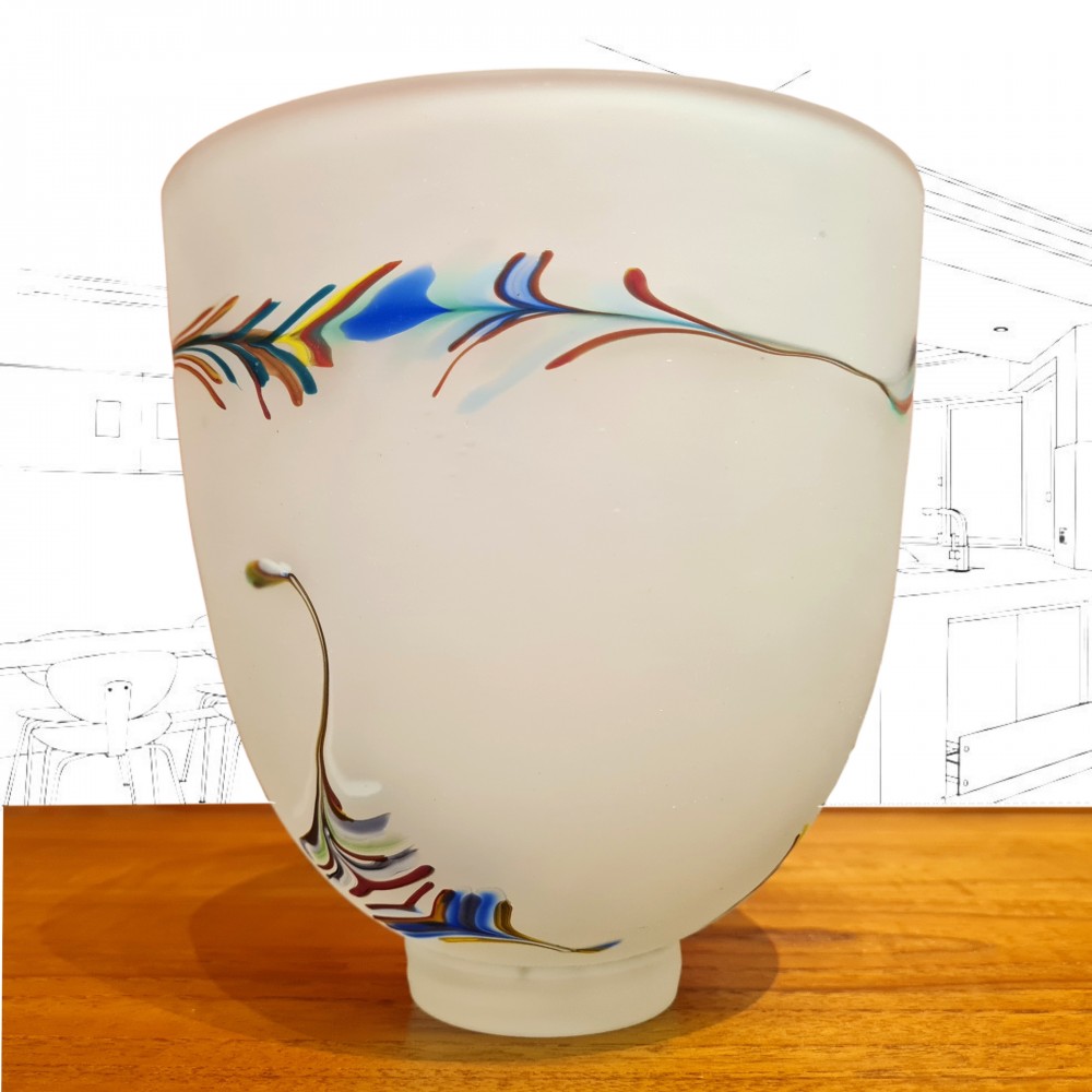 Will Shakspeare White Glass Vase