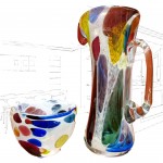 Will Shakspeare Glass Jug with Matching Bowl