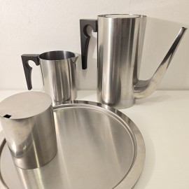 1960s Arne Jacobsen for Stelton Steel Coffee Set