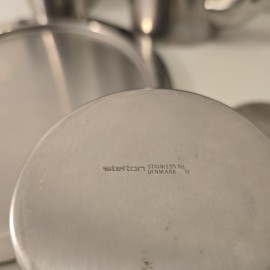1960s Arne Jacobsen for Stelton Steel Coffee Set
