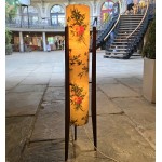 Retro 1970s Fibreglass Rocket Lamp with Floral Shade
