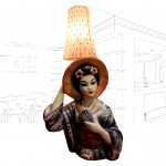 1950's Oriental Lady Table Lamp