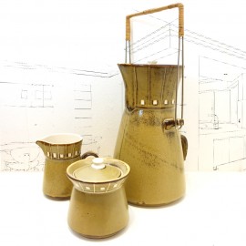 Japanese Kasuga Shoja Moonglow Coffee Set .