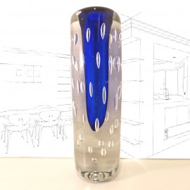 Large Vladimir Svab Cobalt Blue Sommerso Vase