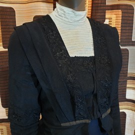 1900's Black Victorian Bodice Jacket