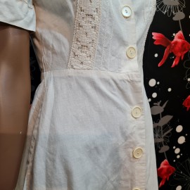 1960's Linen and Lace Sun Dress