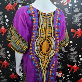 Vintage African Print Kaftan Dress