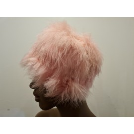 Vintage Pink Feather Hat